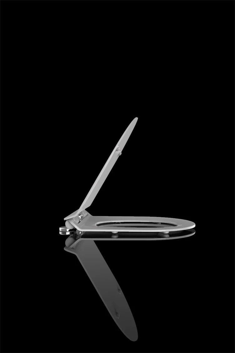 Toilet Seat with Quick Release and Soft Closing with Adjustable Hinge for Bathroom Accessories UF UREA Slim Square Shape Round