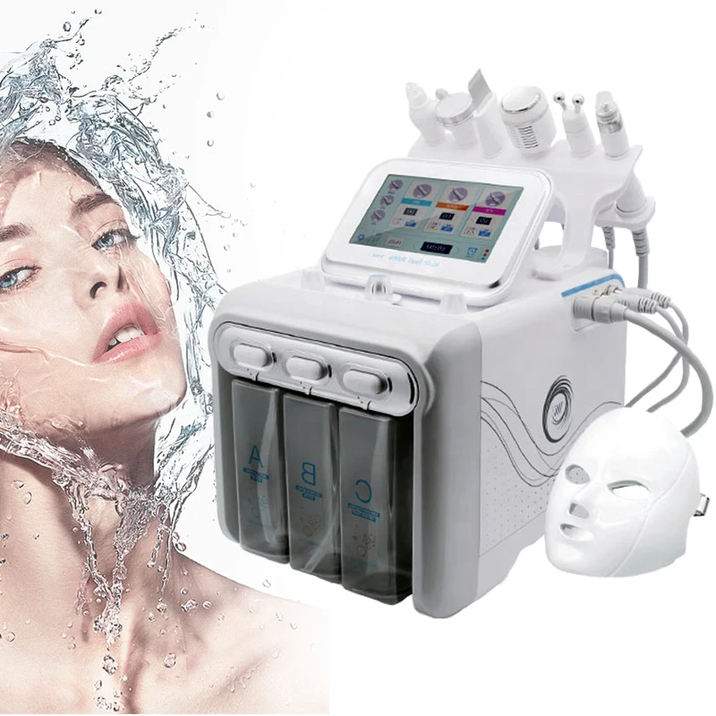 H2o2 Hydro Small Bubble 6 in 1/ 7 In 1 Hydro Microdermabrasion Aqua Beauty Facial Machine With Led Mask