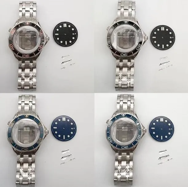 316 Stainless Steel 40MM Case, Dial, Hands Combination Accessories Set Compatible With 2813 and 8215 Movements