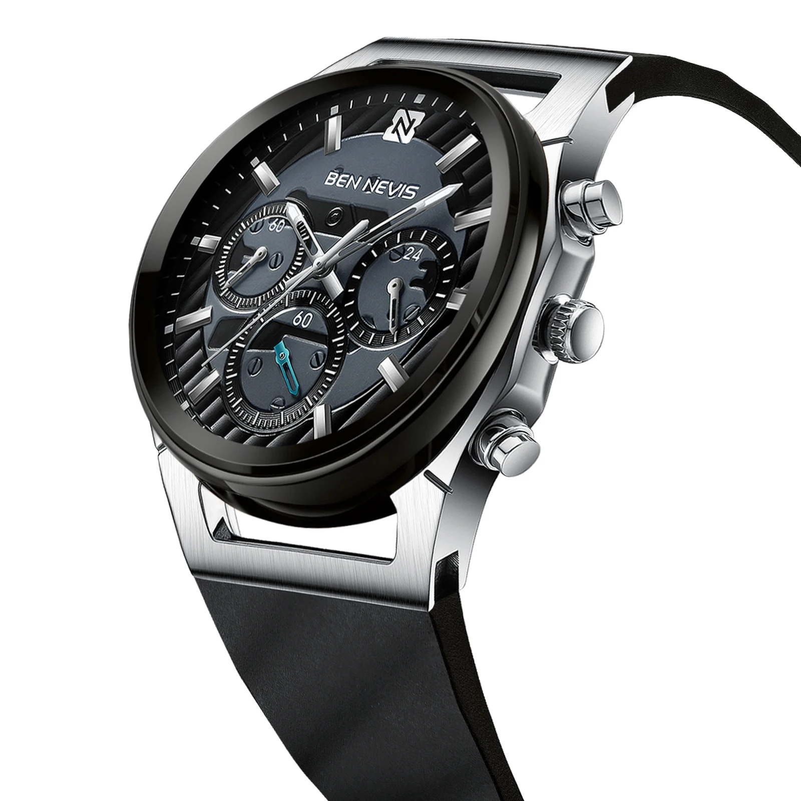 Hot fashion design alloy case quartz movement multi-function sport watch 6025G suitable for gift business promotion