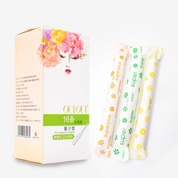 Wholesale custom sanitary tampons bio disposable premium organic cotton tampon free samples