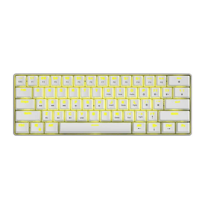 
61 keys High Quality standard Factory wholesale keyboard Single channel Luminous RGB Mechanical Gaming USB Keyboard 