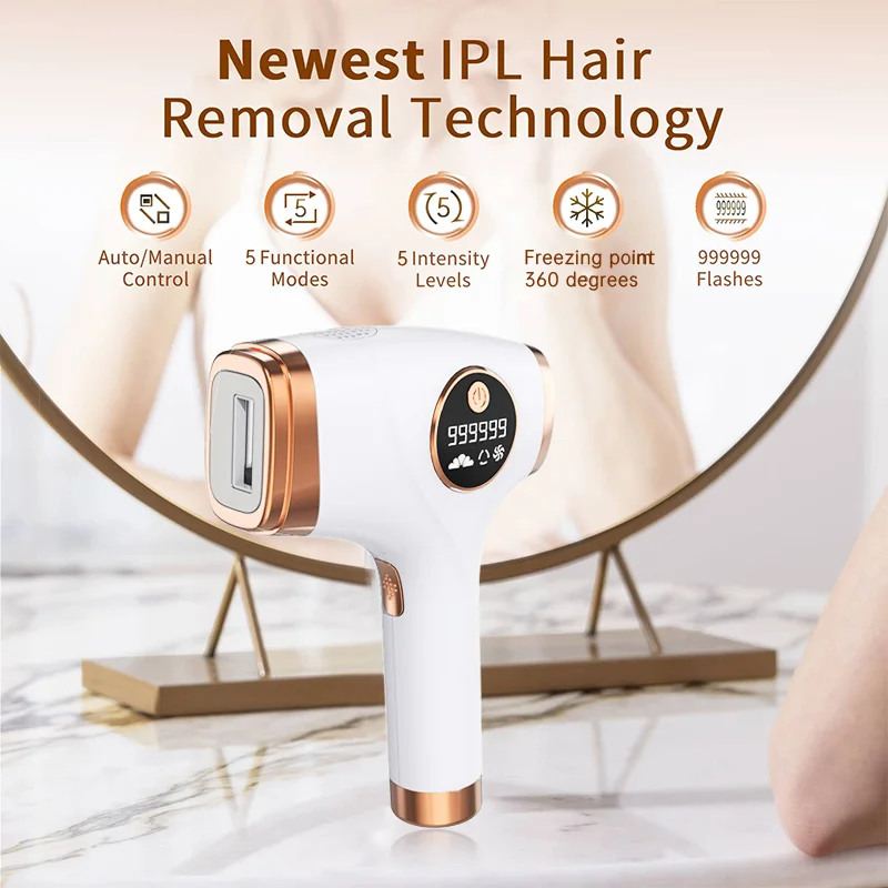 Portable Permanent Laser Hair Removal Skin Rejuvenation Machine Mini Handy Ice Cooling IPL Laser Hair Removal At Home