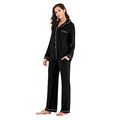 Wholesale Fashion Soft Cotton Woman Hemp Adult Pyjamas Women Sleepwear 2 Piece