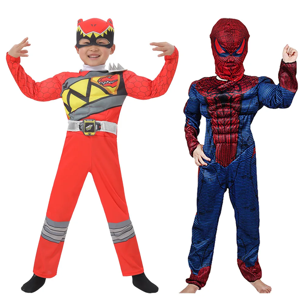 Jumpsuits superhero kids muscle Spider man Halloween costumes for kids