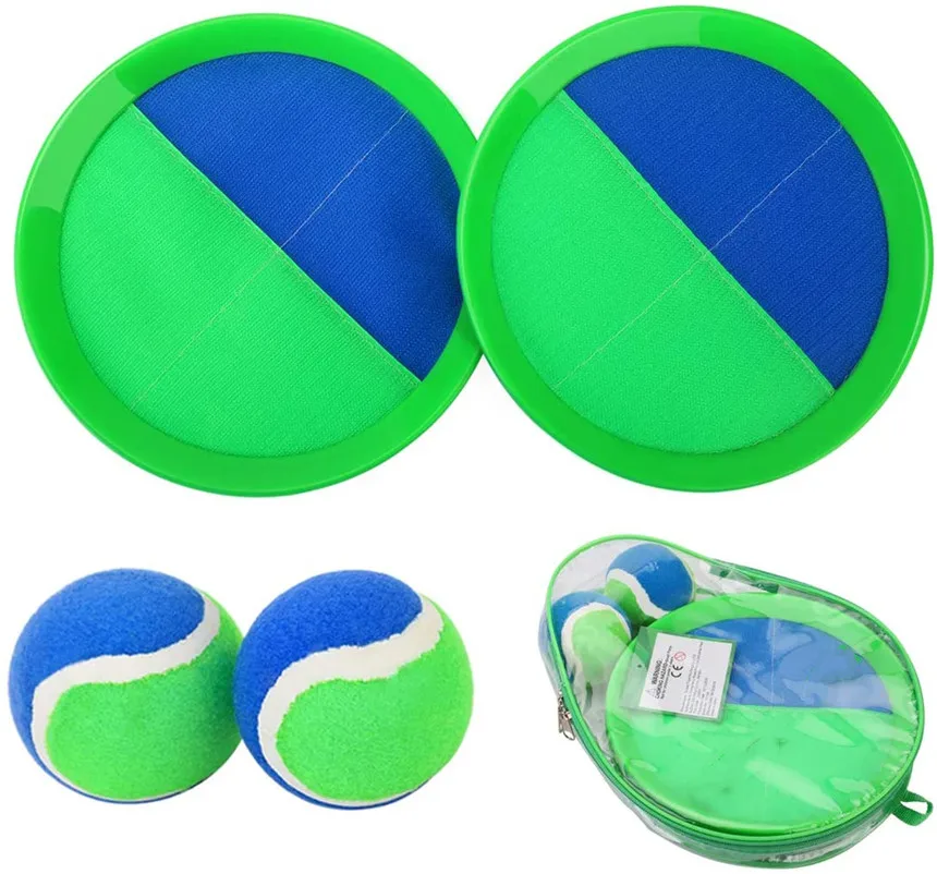 Wholesale Outdoor Sports Beach Ball Catching Games Toy Paddle Sticky Catch Ball and Toss Game Set