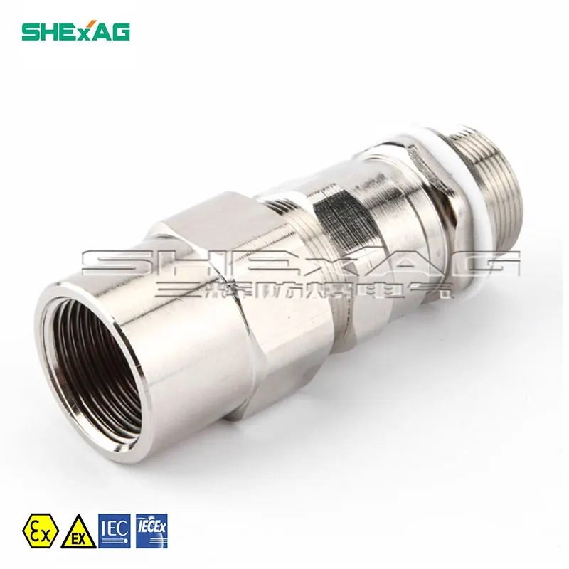 Бесплатный образец IEC Atex Сертифицированный SS316  Взрывозащищенный Кабельные вводы одно уплотнение с внутленой резьбой Ex d
