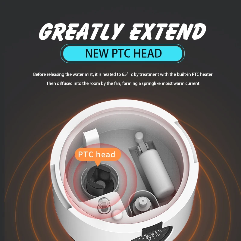 New PTC 5L Capacity Air Ultrasonic Humidifier Warm Mist with LED light Remote 500ml/h Evaporation Humidifier Machine