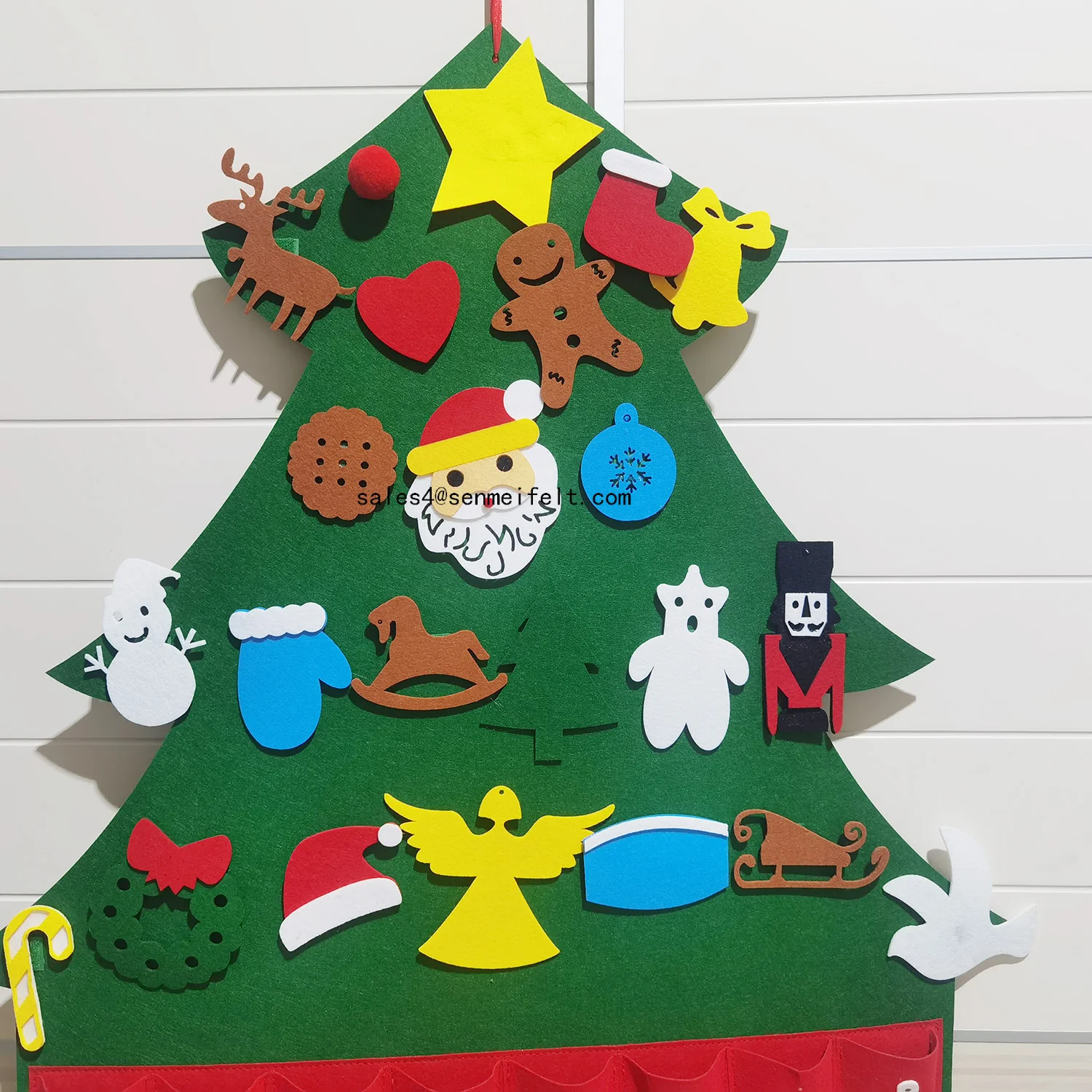 2022 new design DIY Christmas Tree Countdown Calendar Felt Christmas Tree Advent Calendar 31 Days