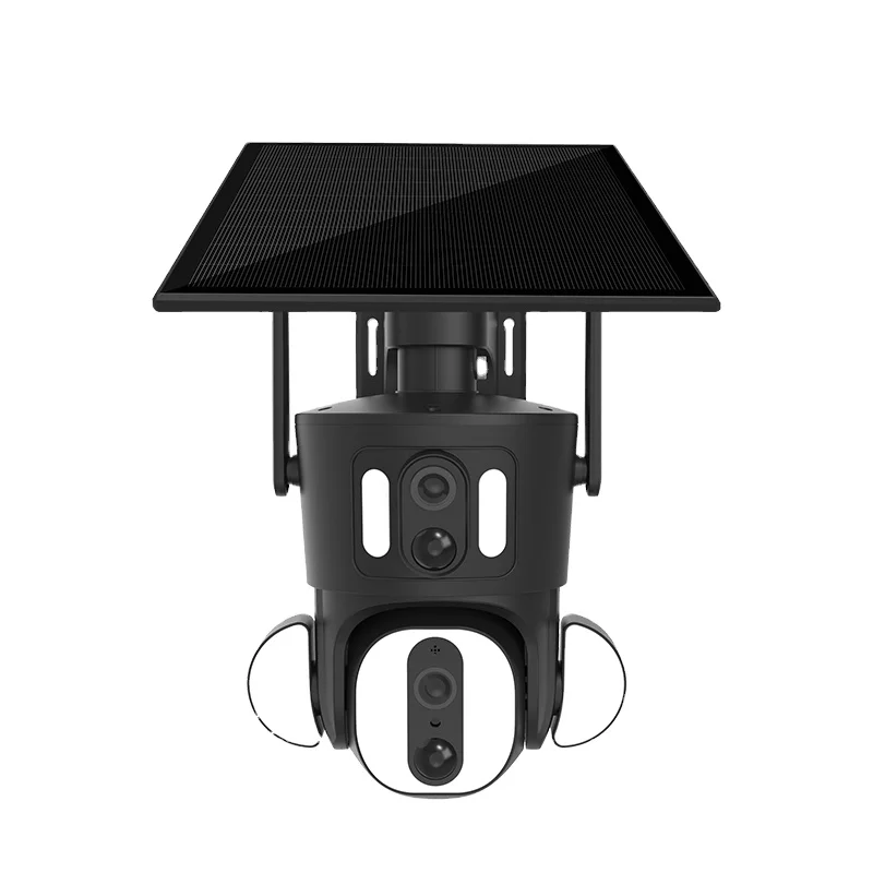 Outdoor 4G Dual Lens Solar Camera UBOX TUYA Home Security Surveillance HD Camera with Smart Floodlight