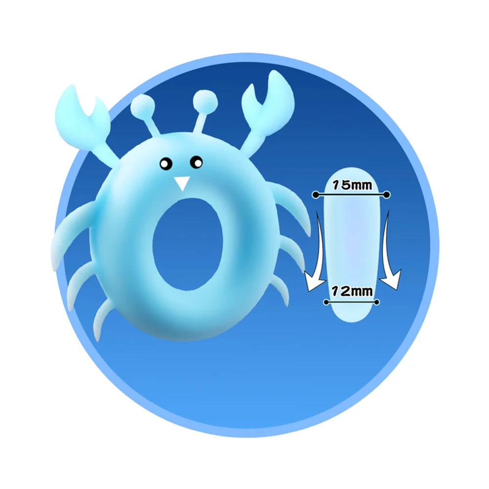 Crab-Shaped Multifunctional Silicone Ring Male and Female Adult Sex Product Delayed Ejaculation Penis Ring