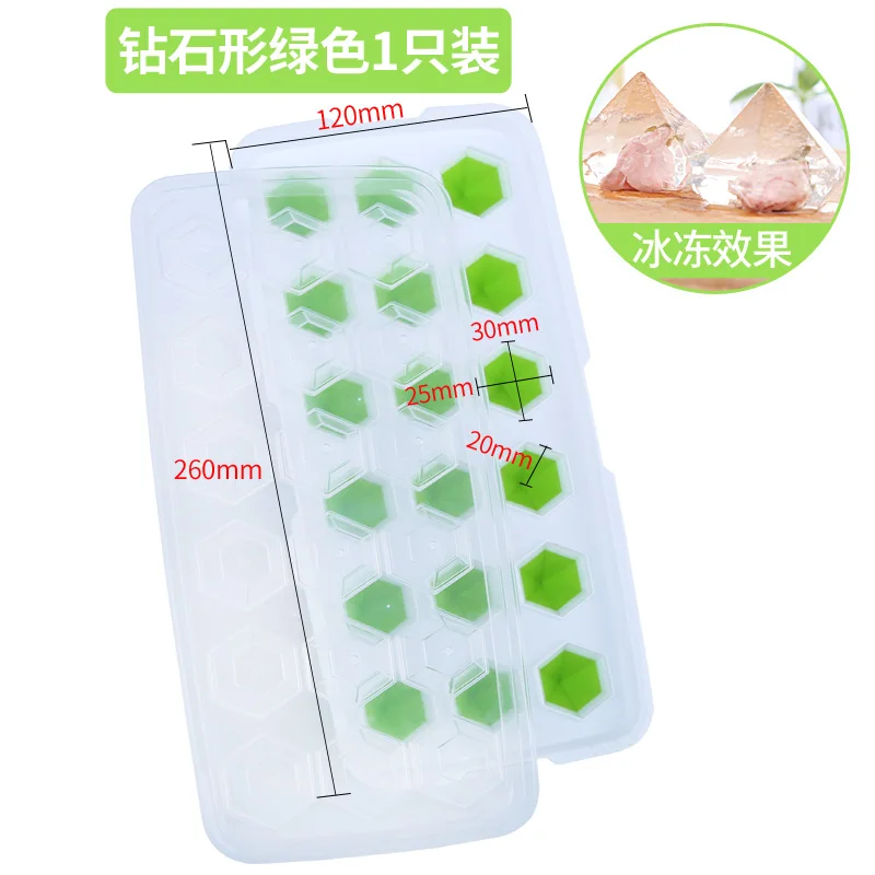 
Haixin Ice Cube Tray with Cover Diamond Shape Wholesale Silicone Ice Cream Tools Ice Popsicle Maker Plastic Everyday Support 