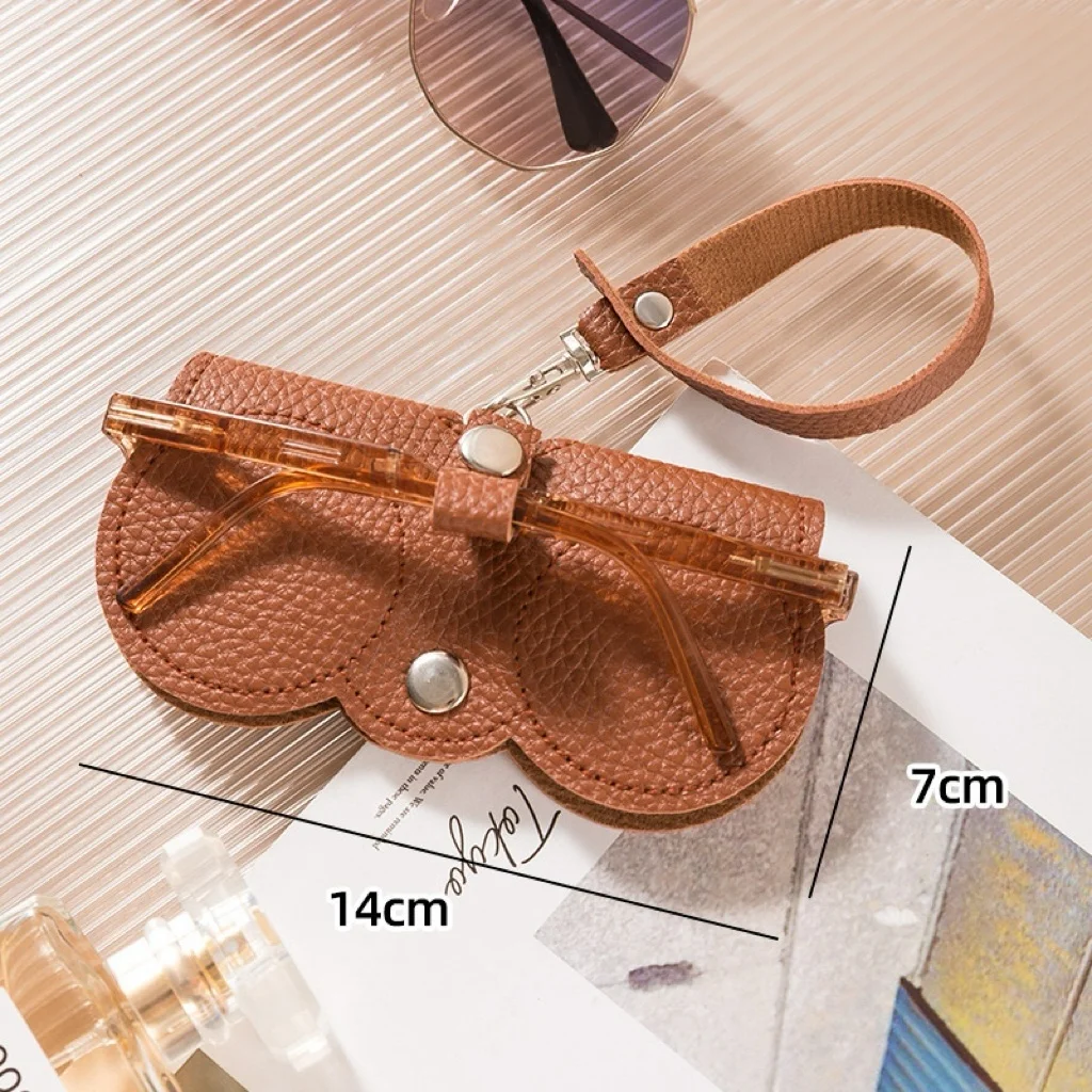 xinhe High Quality PU Leather Glasses Case Lightweight Portable Sunglasses Storage Bag Simple Handmade Style Women Men Fashion