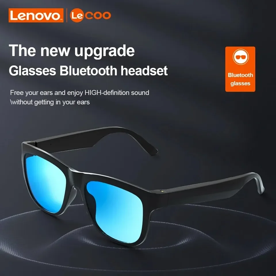 Lenovo Lecoo C8 smart Wireless  Unisex Polarized Sunglasses Bone Conduction Headphones Audio Headsets Smart Audio Music Glasses