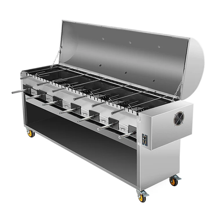 Commercial rotating BBQ Grill machine barbecue machines  large charcoal BBQ Grills