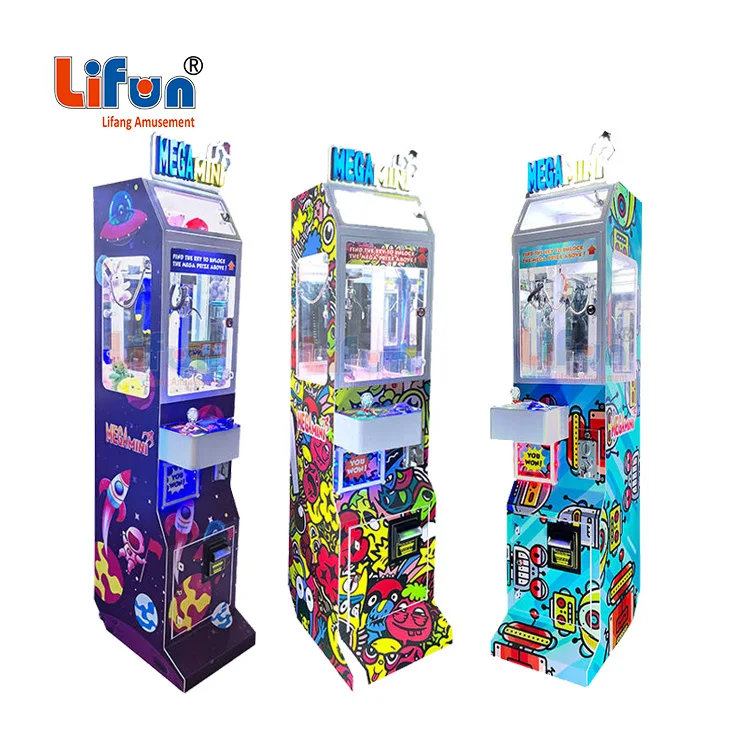 Lifun customized mega mini claw machine coin operated small doll claw machine prize locker