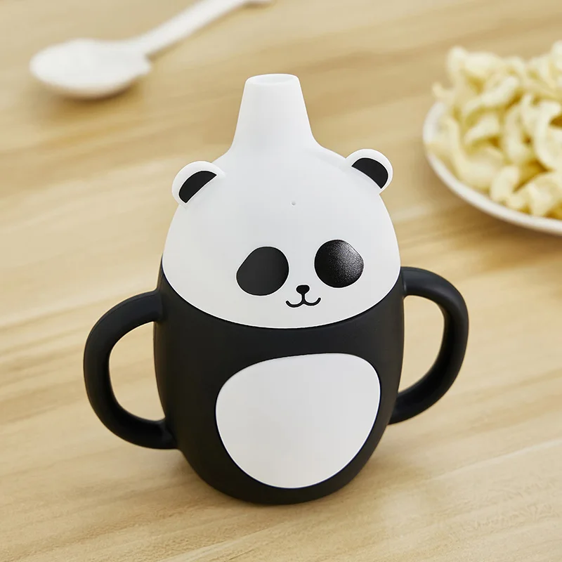 Wholesale Baby Silicon Cups Animal Shape BPA Free Food Grade Portable Leak Proof Bottle Baby Sippy Cup Kid Cups
