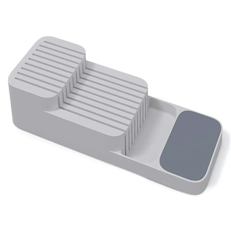 
New Arrival Knife Block Holder Double-layer Kitchen Drawer Knife Storage Organizer Tray Universal Knives Stand Organizer 
