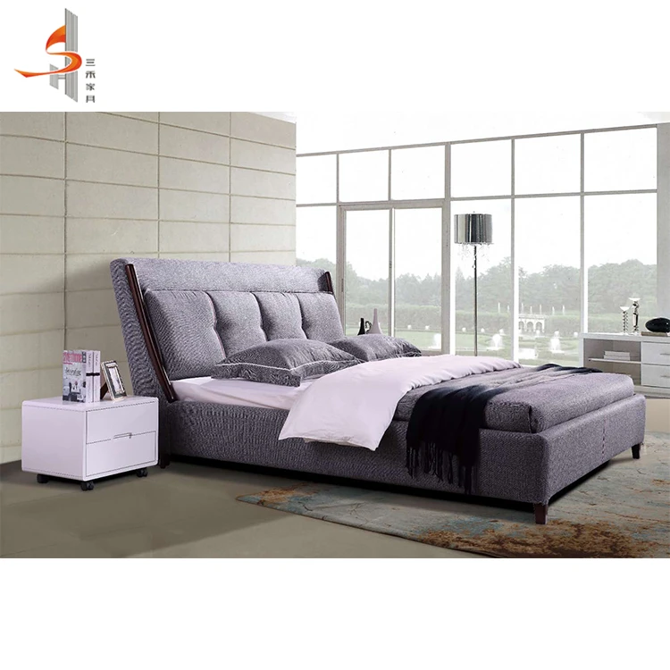 Лучшая цена индийский стиль OEM Отель Черный твердый палисандр Кожа кровати мебель для спальни