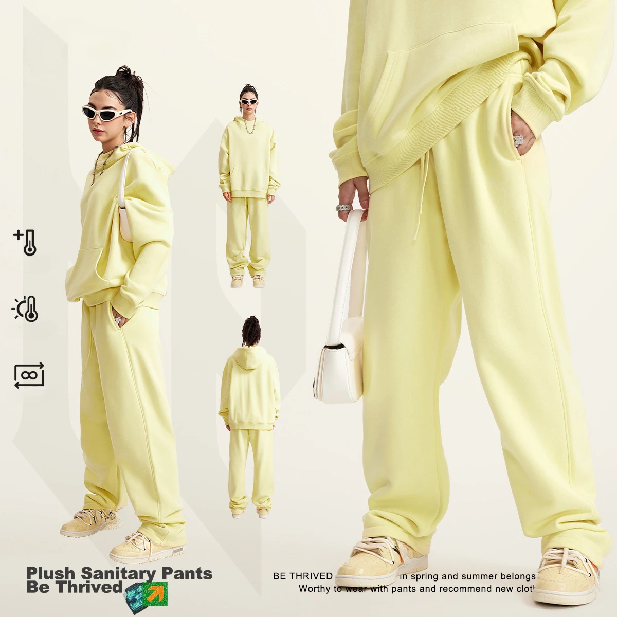 Mens Fashion wear Autumn and Winter new mens Pants straight-leg Sweatpants Trendy Causal Sports Couple Pants