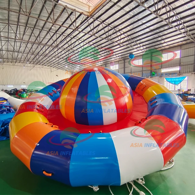Summer Fun Inflatables Water Crazy Inflatable Towable Spinning Disco Water Boat for Sea Games