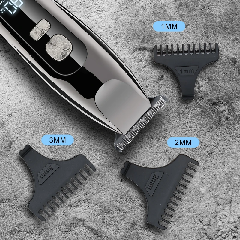 Professional Hair Clipper Beard Trimmer for Men Adjustable Speed LCD Display Hair Clipper Carving Clippers Electric Razor