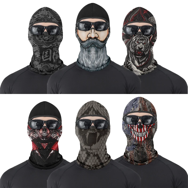Wholesale 3D Print Animal Graphic Outdoor Skull Funny Skimask Summer Ski Maskss Face Ninja Mask Balaclava Custom Logo