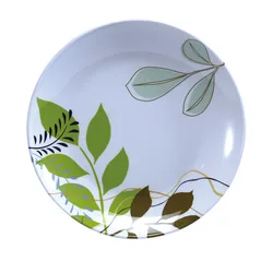 Pottery Barn Banana Leaf Design Melamine Dinner Plate