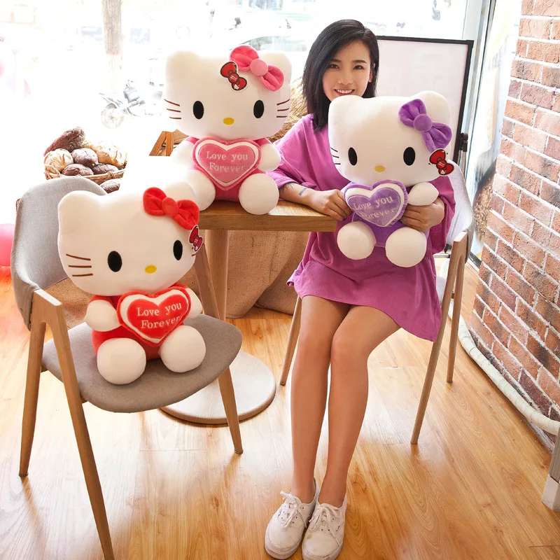 Many Styles Lovely Cute Kawaii Girls Gift Kitty Cat Doll Flower Kitty Stuffed Plush Toys Kawaii Hi KT Kids Toys
