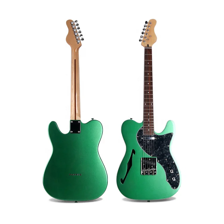 Huasheng 2024 New Arrival 22 Fret F Hole Mahogany Solid Wood Matte Electric Guitar