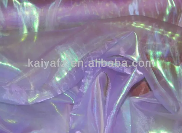 100% polyester Two Tone Organza Roll for Flower Wrapping double colors Organza Fabric For Wedding