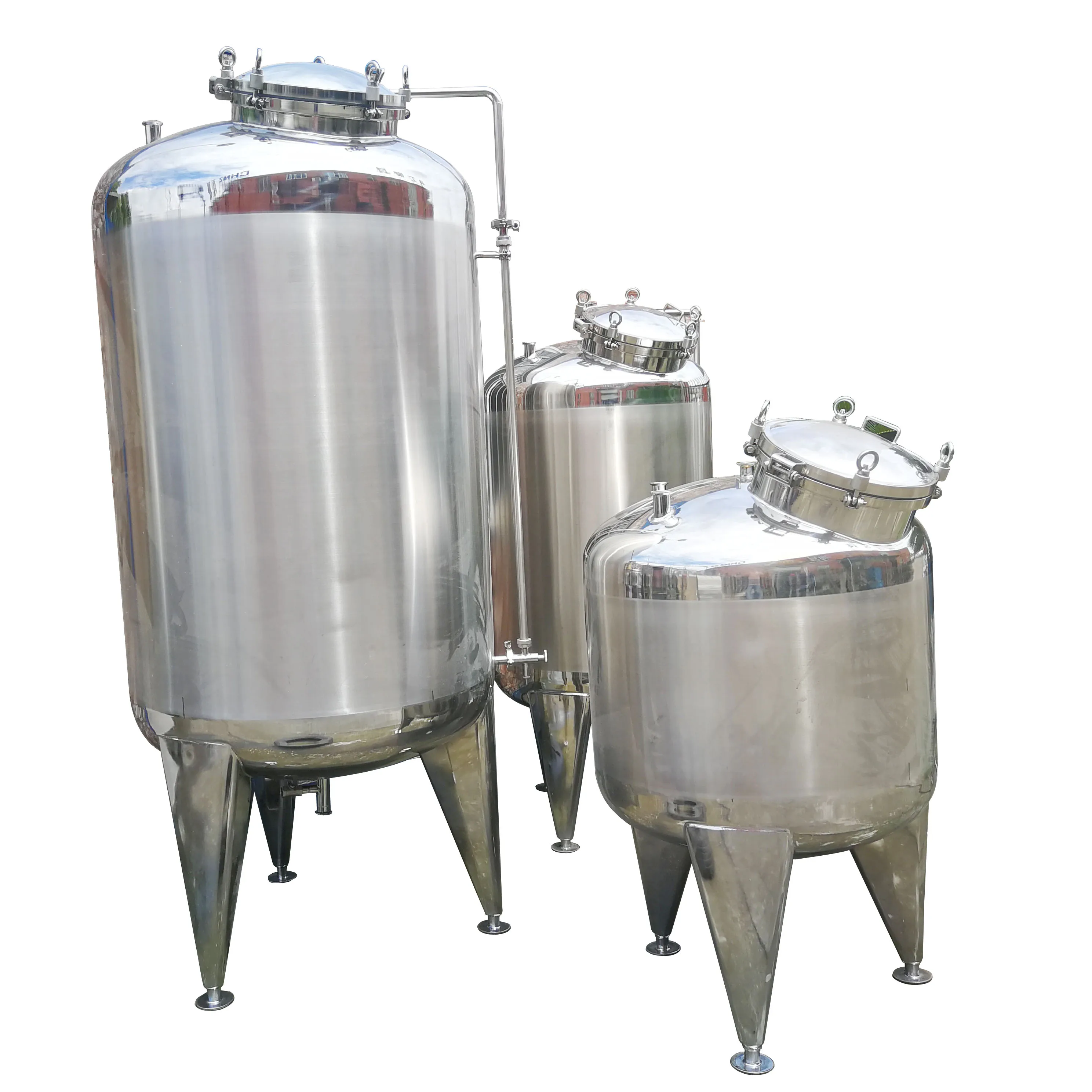 10000L Horizontal stainless storage tank for alcohol/water /chemical liquid
