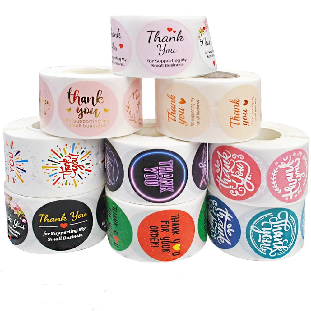 Custom Thank You Stickers For Small Business Thank You Sticker Thank You Stickers 500