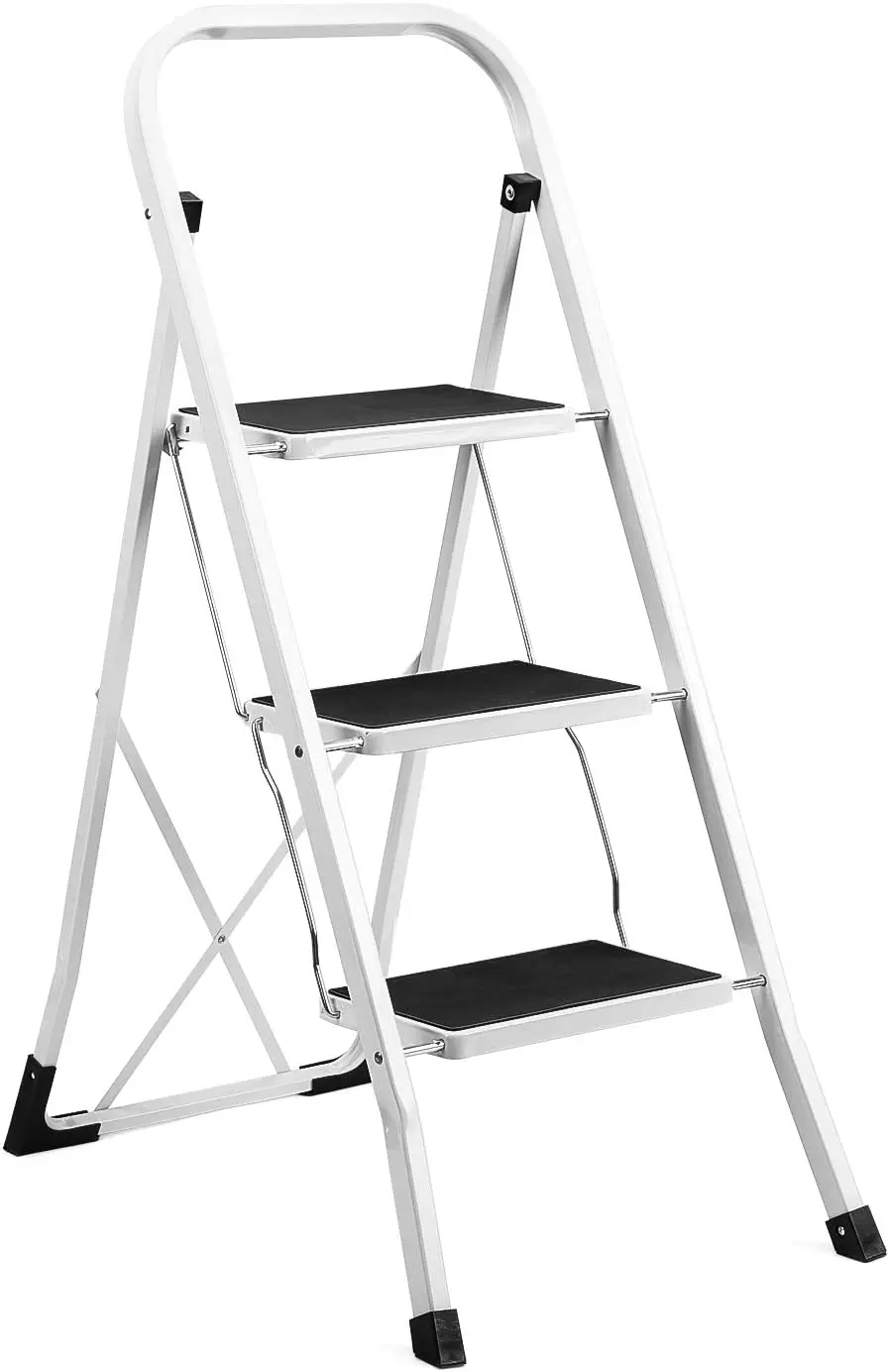 Pool Loft Multipurpose Steel Platform Household Folding Attic Aluminium Step Folding Ladder With 3 Step