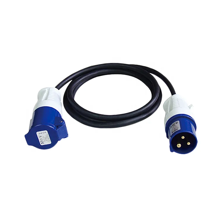 IP44 waterproof 16A 220V 3 pin electrical male and female industrial plug and socket