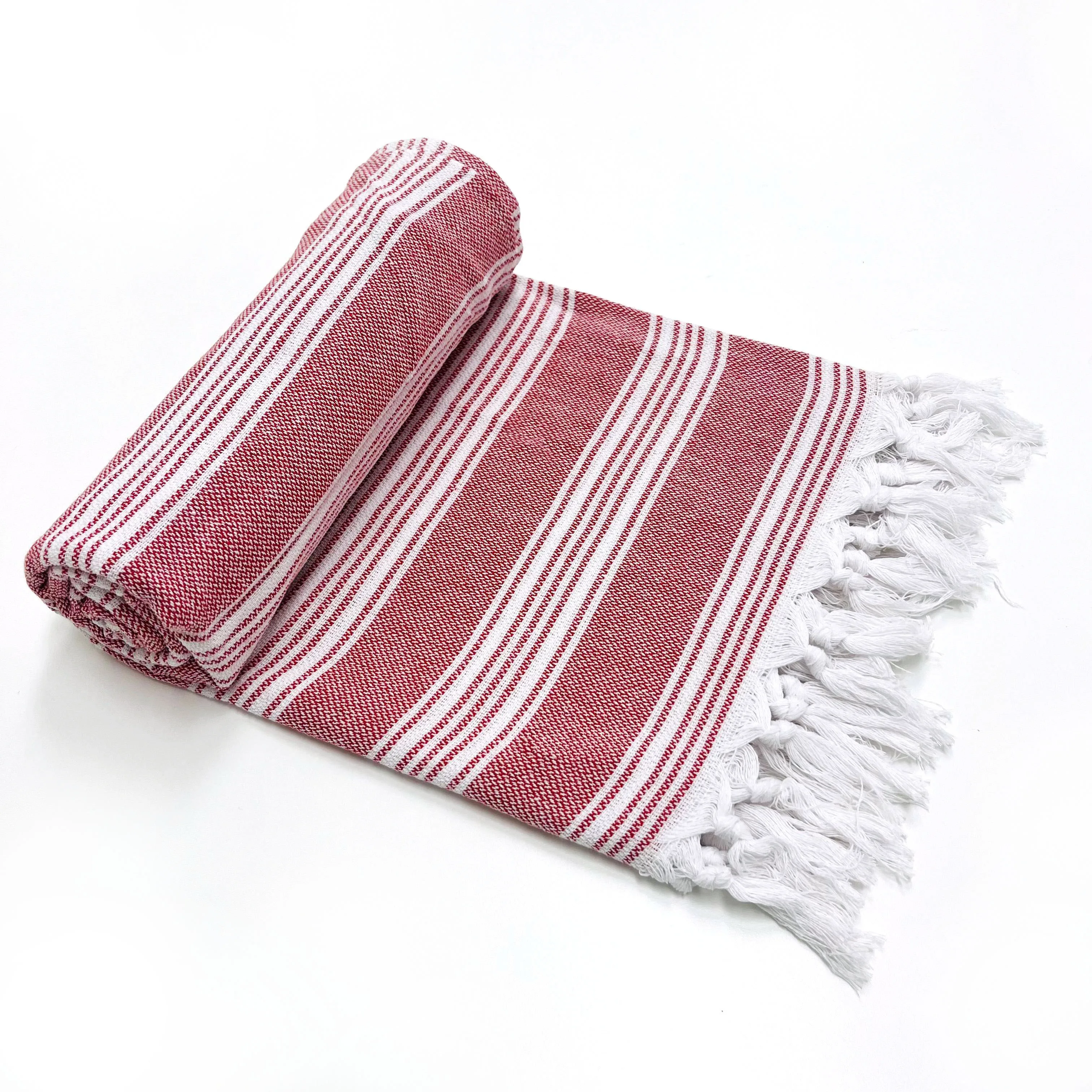 Stock lightweight striped weave cotton turkish fouta beach towel for pool,bath,yoga