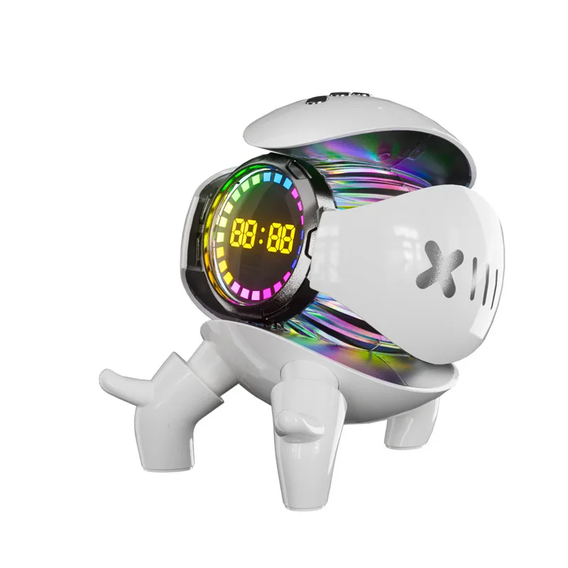 Mecha Monster Bluetooth Speaker Creative RGB Desktop Audio Lamp with Dynamic Spectrum FM Radio for Home Living Room