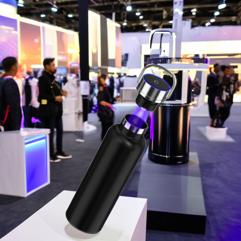 750ml Insulated Stainless Steel Water Bottle Self-Cleaning UV with Sensor Sensor Smart Type for Adults for Balcony Use