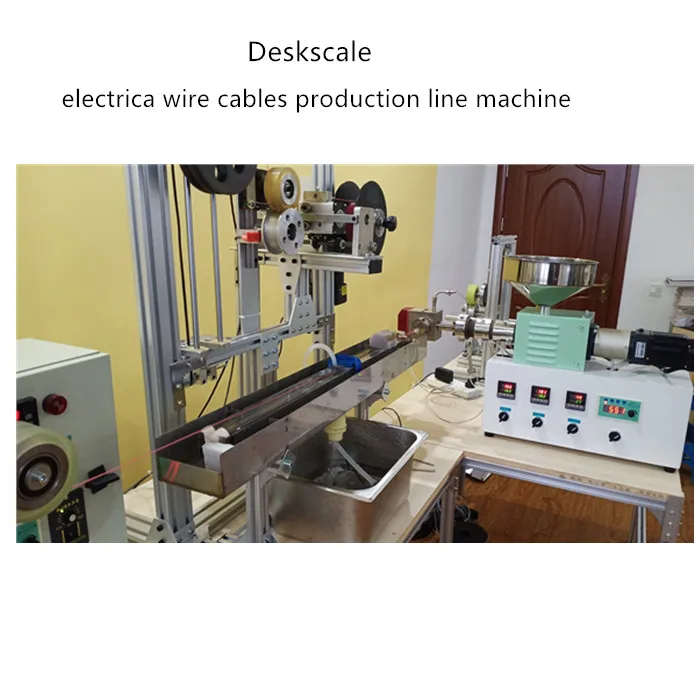 small electric cables extrusion production line desktop laboratory use extruder deskscale machine