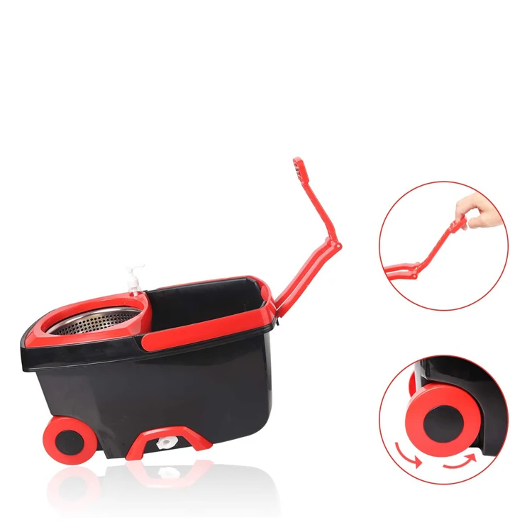 Household cleaning Products Double Drive Microfiber 360 Spin magic Mop And Bucket