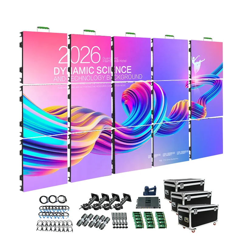 Easy Quick Installing P2.6 P2.9 P3.9 Rental Video Wall Display High Definition Led Panel Screen For Outdoor indoor Concert Stage
