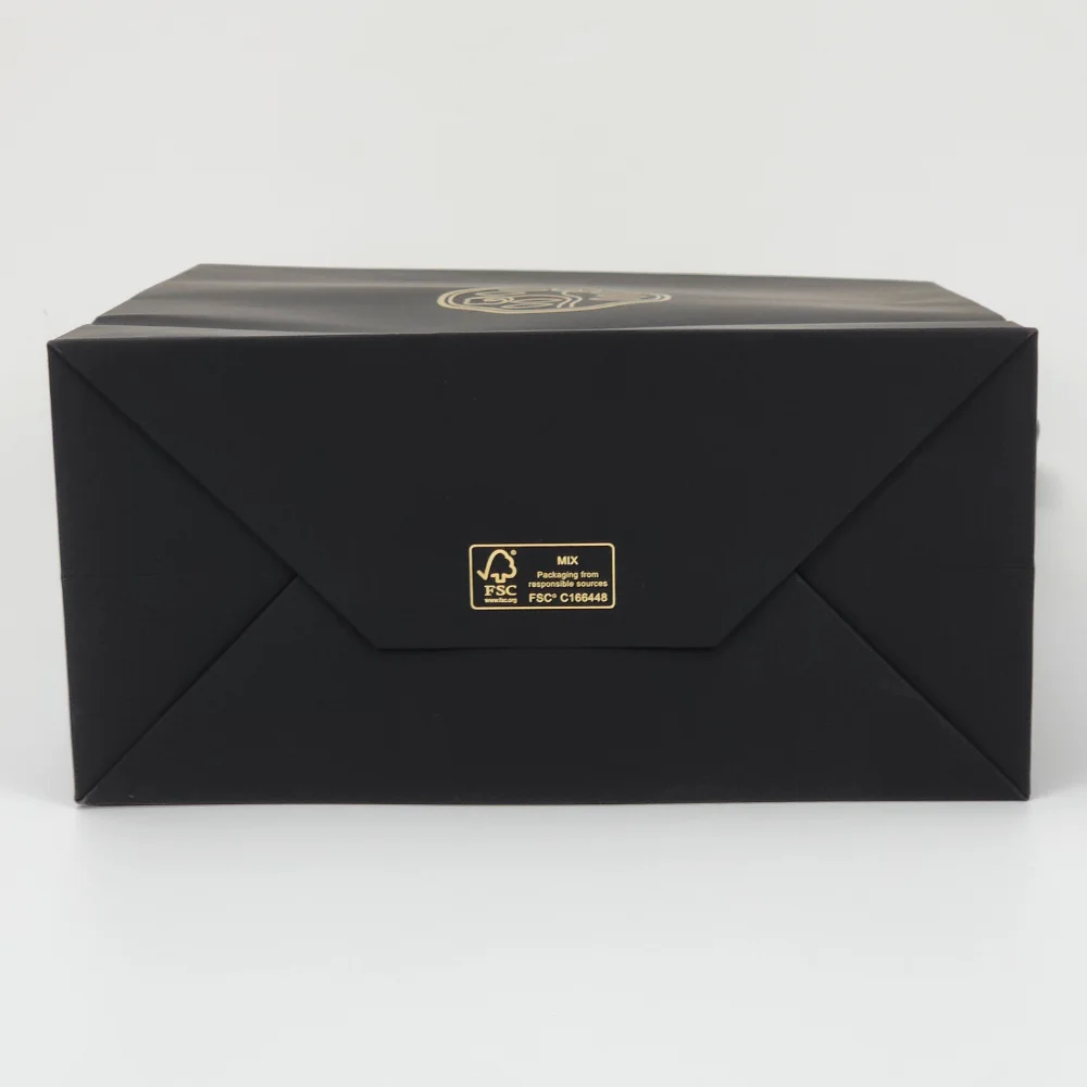 Luxury Paper Shopping Paper Packaging Paper Shopping Gift Bag With Ribbon