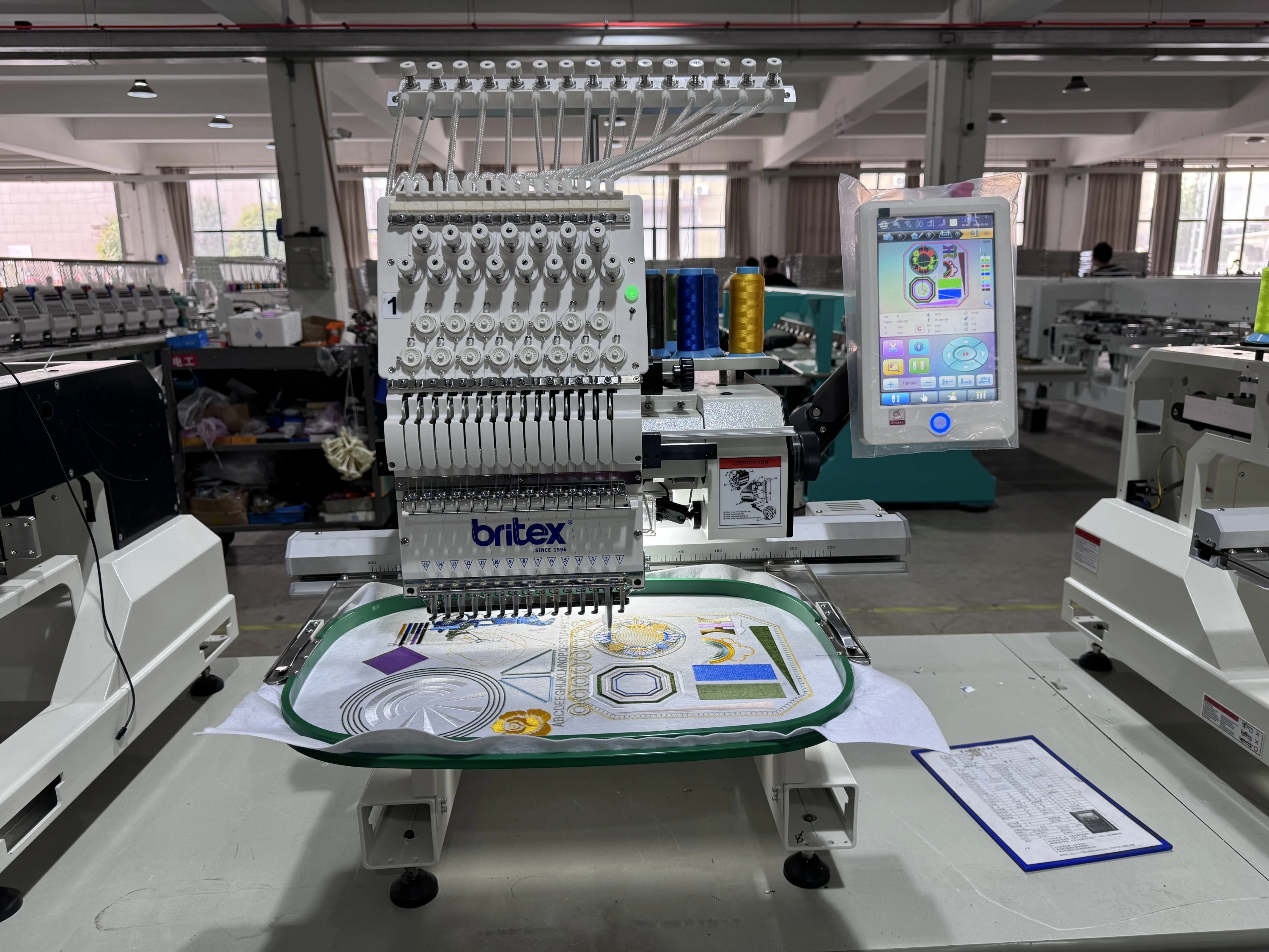 BR-1201 600*400mm Single head Embroidery Machine 12 needles Cap Flat Cloth Embroidery