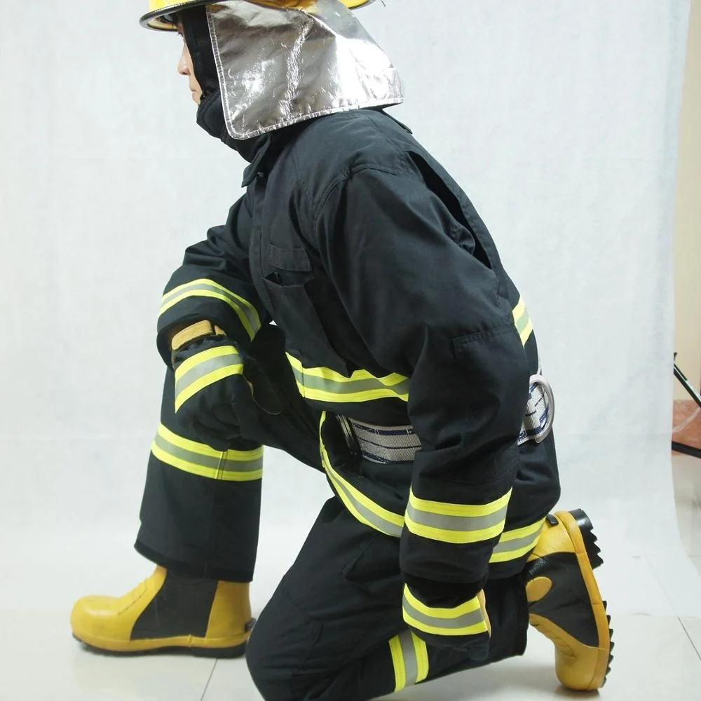 Best Quality EN469 GA ISO  Florescent Firefighting Fireman Fire Brigade Jackets With Reflective Tape