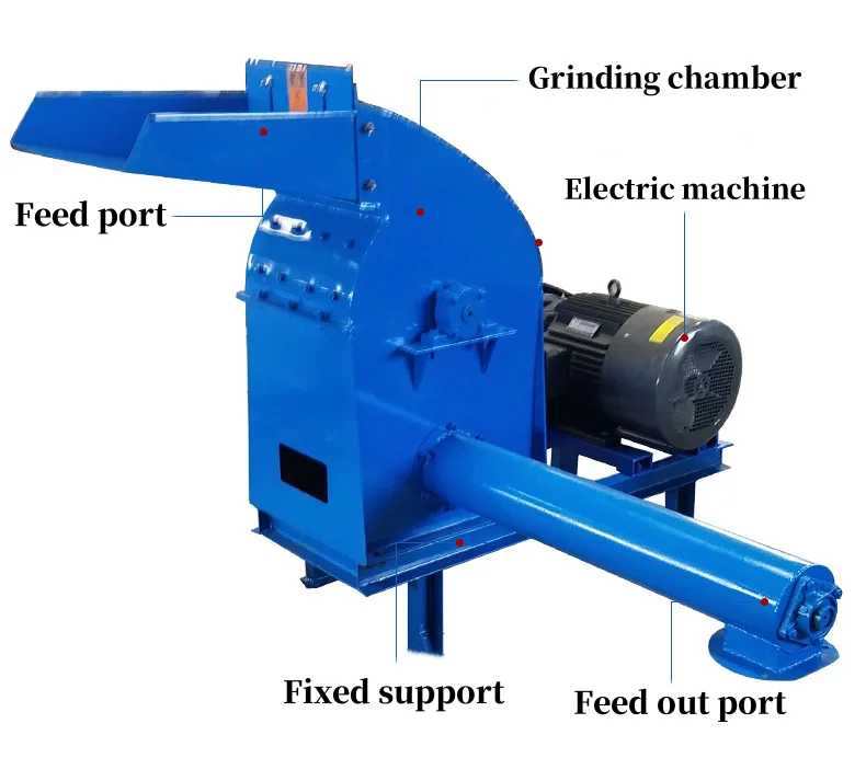 Small multi-functional grinding corn stalk feed crusher hammer blade mill crusher