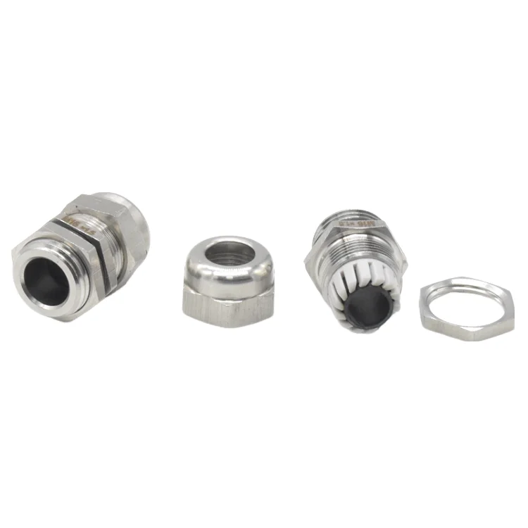 Quality IP68 Waterproof M16x1.5 Stainless Steel Copper Nickel Plated Cable Manufacturer Plug Connector Supplier Cable Gland