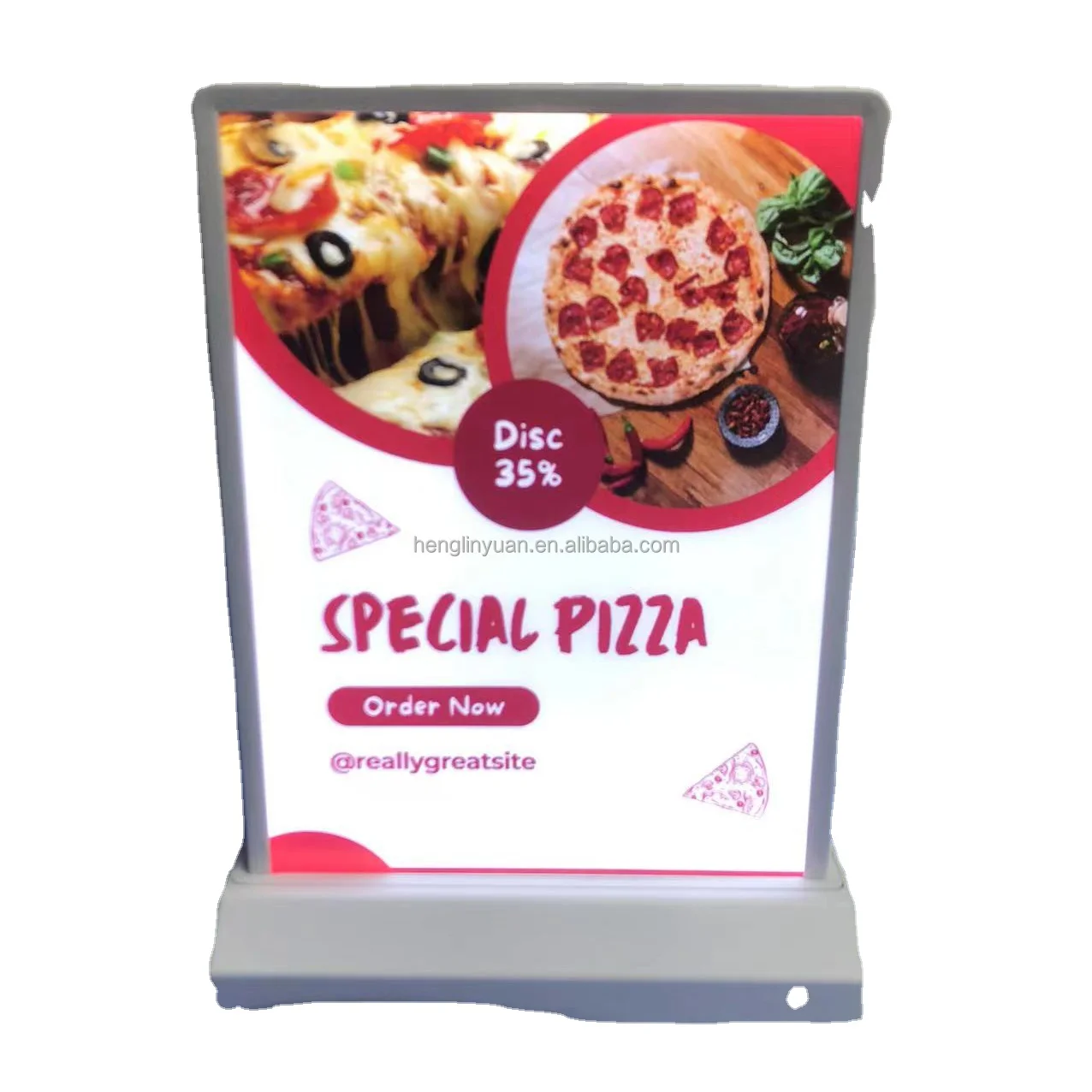 Rechargeable Wireless LED signboard ABS Aluminium High Quality display Double Side Customized Supermarket Store restaurant