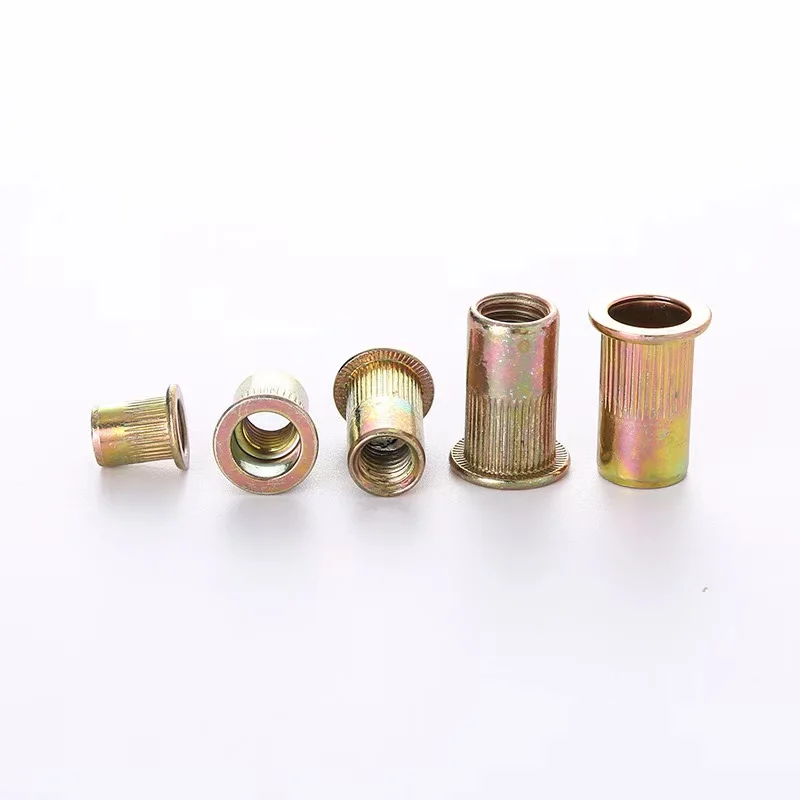 M5 * 13 Цветная оцинкованная плоская головка Вертикальная Заклепка гайка