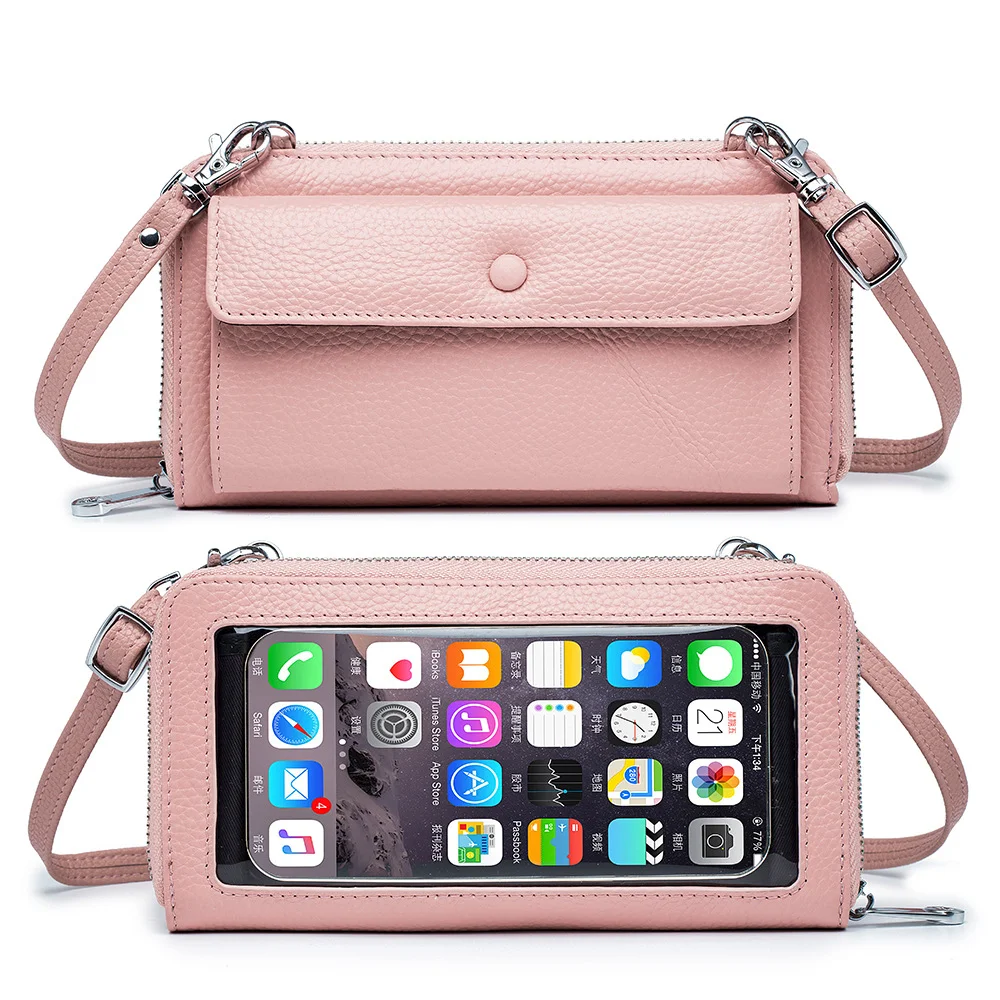 New Touch-Screen Mobile Phone Bag Transparent Mobile Phone Package Multi-Functional Cross-Body Purse One-Shoulder women handbag
