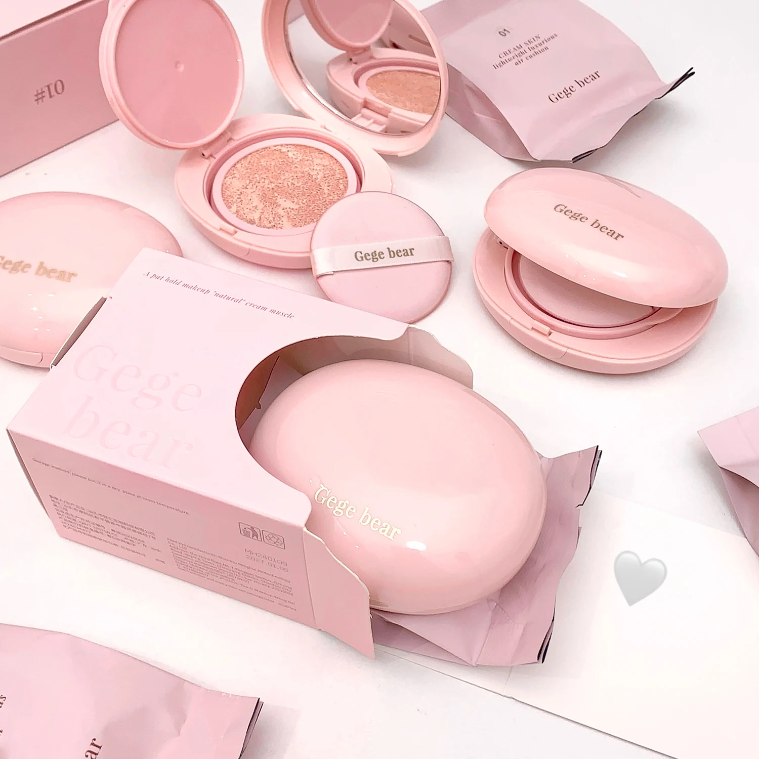 Creamy Skin Light Luxury Air Cushion (with Refill) GEGE BEAR  Large Capacity Doll Makeup Matte Effect Air Cushion